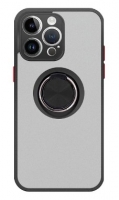 Capa Iphone 17 Air Smoked com Anel Iman Silicone Preto