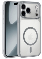 Capa Iphone 17 Pro Magsafe Transparente/Cinza