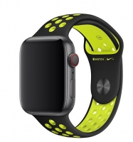 Bracelete AppleWatch S4 Nike Sport Preto/Verde (40 mm)