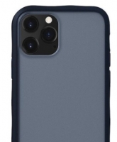 Capa Iphone 12 Pro Max Silicone Preto/Azul