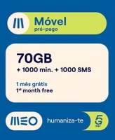 Cartão Sim MEO M Movel (70GB + 1000Min + 1000 Sms)