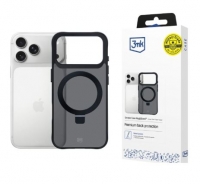 Capa Iphone 17 Pro Max 3MK SMOKE CASE Mag&Stand Preto
