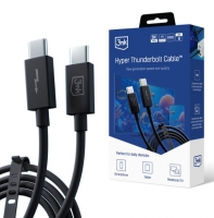 Cabo de Dados USB-C para USB-C 240W 3MK Hyper Thunderbolt Preto