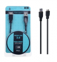 Cabo USB 3.0 para Disco Externo Micro Usb AS107 1.5 metros Preto