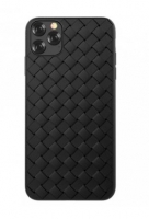 Capa Iphone 11 Pro Max Devia Woven Pattern Silicone Preto
