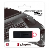 Pen Drive Kingston DataTraveler Exodia 256GB USB 3.2 Preta