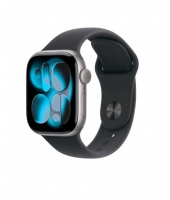Apple Watch Series 11 GPS 42mm Alumínio Cinzento Sideral com Bracelete Desportiva Preta - M/L