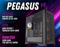 Computador Gaming Pegasus V6 MD Ryzen 7 7800X3D / Nvidia RTX 5070 12GB / 32GB RAM / 1TB SSD / Windows 11 Home