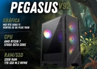 Computador Gaming Pegasus V92 AMD Ryzen 7 5700X / RTX 5060 TI 16GB / 16GB RAM / 1TB SSD