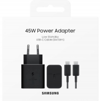 Carregador Samsung EP-T4511X USB-C Fast Charging 45W T4511NBEGEU Preto Original em Blister (COM CABO)