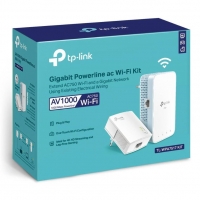 Kit Adaptador Powerline TP-Link TL-WPA7517 KIT AV1000 Homeplug AV2 Gigabit Wi-Fi AC750 Dual-Band