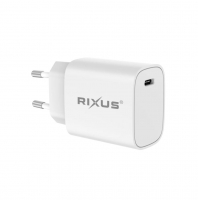 Carregador RIXUS RX209 Fast Charger 20W USB-C Branco