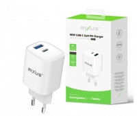 Adaptador Carga Rixus RX95A USB-C / USB-A 30W Branco