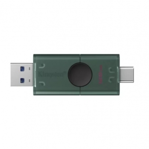 Pen Drive Kingston DataTraveler Duo USB-A e USB-C 3.2 128GB Verde/Preta