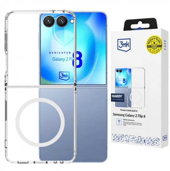 Capa Samsung Galaxy Z Flip 8 3MK HARDY LiqForce MagCase Silicone Transparente