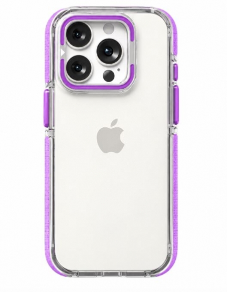 Capa Iphone 14 Pro com Suporte na Camara Lilas