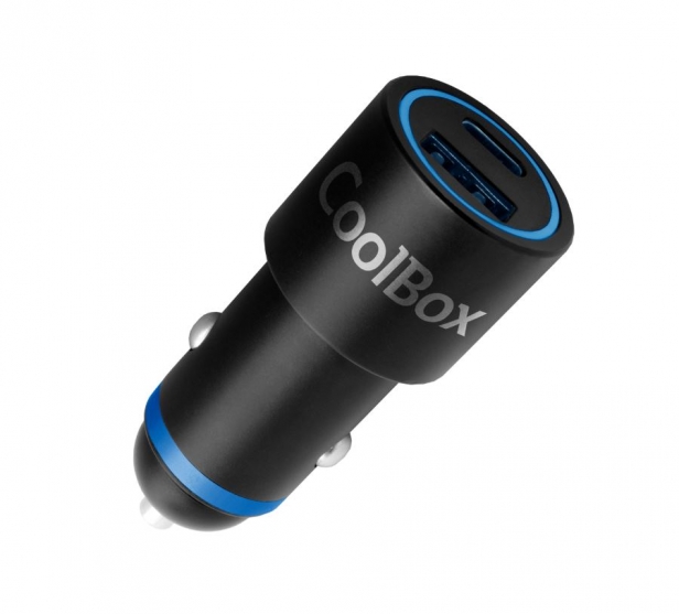 Carregador Isqueiro Coolbox USB-C de 48W - COO-CUC-48CA Preto
