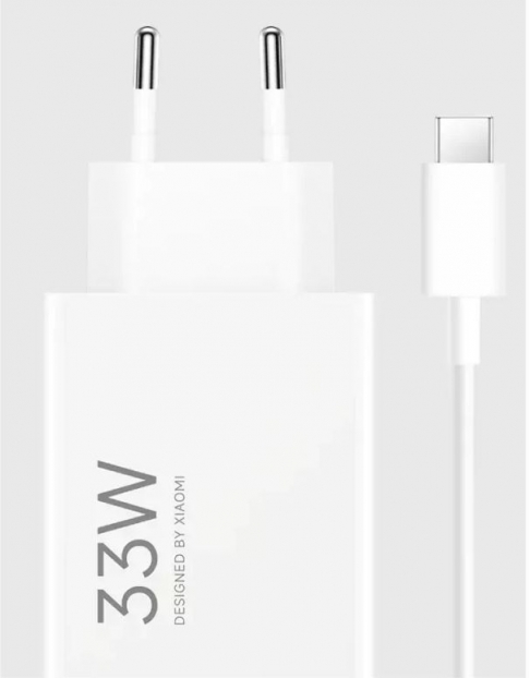 Carregador Xiaomi 33W MDY-16-EF Fast Charger + Cabo USB-C Branco Original