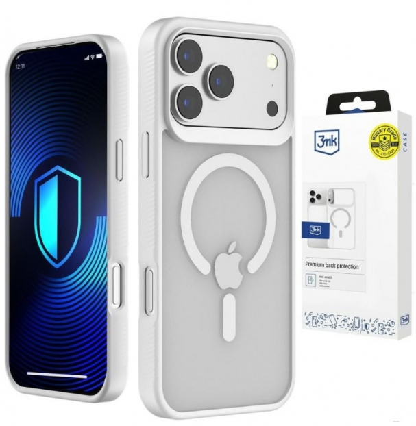 Capa Iphone 17 Pro, Iphone 18 Pro 3MK SMOKE CASE Magcase Branco