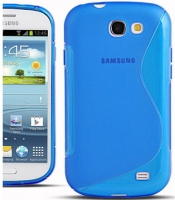Capa em Silicone  S-CASE  Samsung i8730 Galaxy Express Azul Transparente