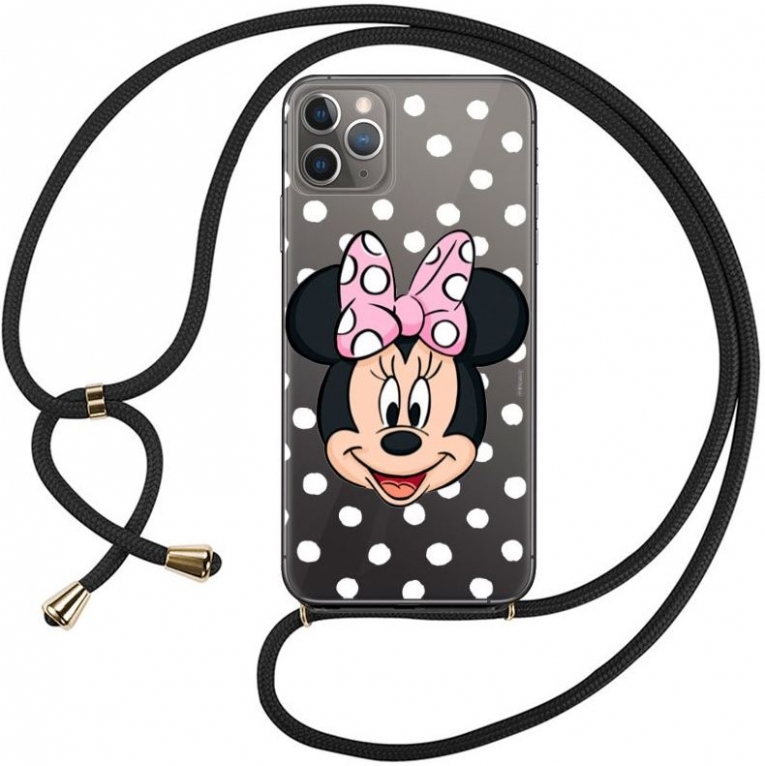 Capa Iphone 11 Pro Disney  Minnie  Licenciada Silicone com Cordão em Blister