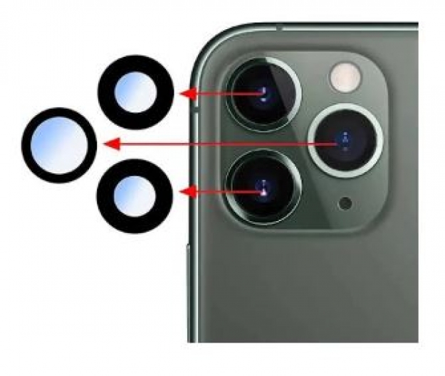 Vidro de Camara Iphone 11 Pro, Iphone 11 Pro Max