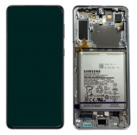 Touchscreen com Display Aro e Bateria Samsung Galaxy S21 Plus 5G (Samsung G996) Prata