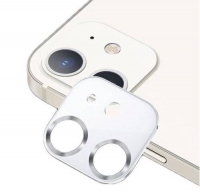 Protetor de Camara em Vidro Temperado Iphone 12 USAMS com Suporte Metalico Branco