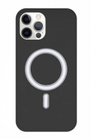 Capa Iphone 12/12 Pro Magsafe Silicone Preto