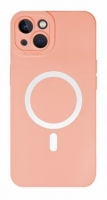 Capa Iphone 14 Magsafe Silicone Rosa Claro