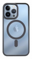 Capa Iphone 13 Pro MAGSAFE Transparente com Border Silicone Preto