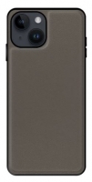 Capa Iphone 14 em Pele Magnetica Cinza Escuro