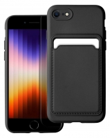 Capa Iphone 7, Iphone 8, Iphone SE 2020 CARD Case Silicone Preto