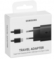 Carregador Rapido Samsung EP-TA800XBEGWW 25W USB-C com Cabo USB C para USB C Preto em Blister