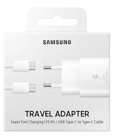 Carregador Rapido Samsung EP-TA800XWEGWW 25W USB-C com Cabo USB C para USB C Branco em Blister