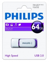 Pen Philips 64GB USB 2.0 High Speed Snow em Blister
