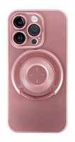 Capa Iphone 13 Pro Max com Anel de Suporte e Proteção de Vidro da Camara Rosa