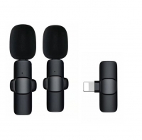 Microfone de Lapela sem Fio para Iphone Lightnind (2 Microfones K1)